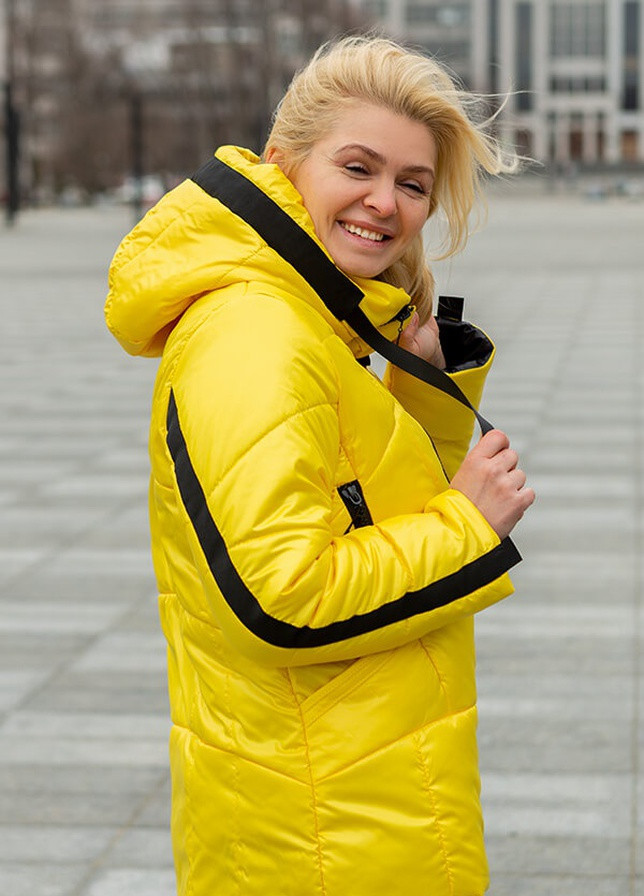 Желтая демисезонная куртка регина на сезон весна/осень MioRichi