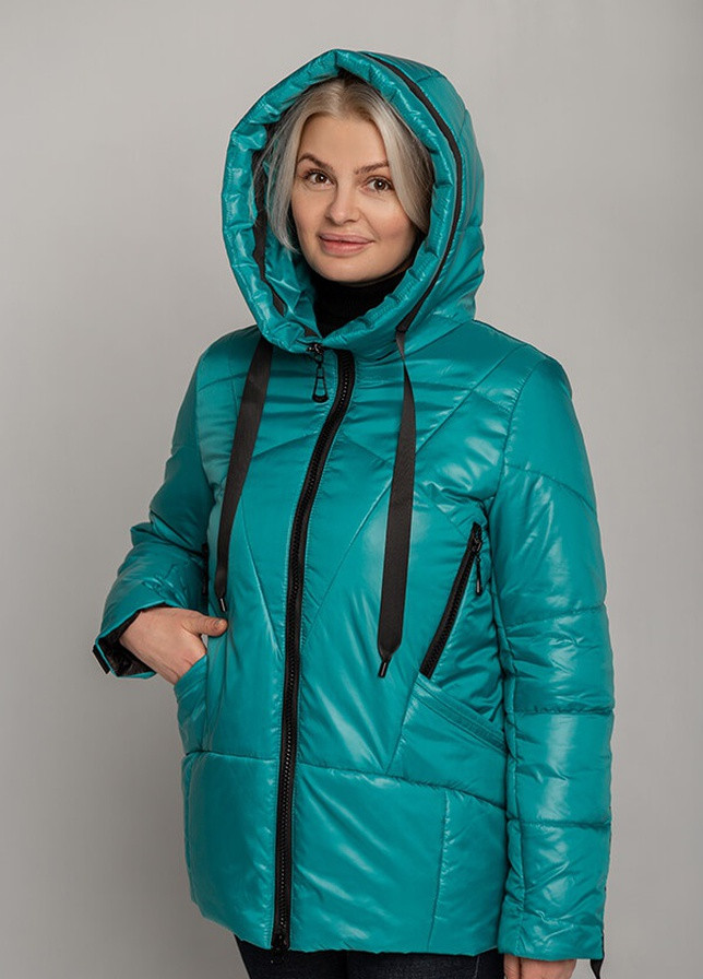 Бирюзовая демисезонная куртка регина на сезон весна/осень MioRichi