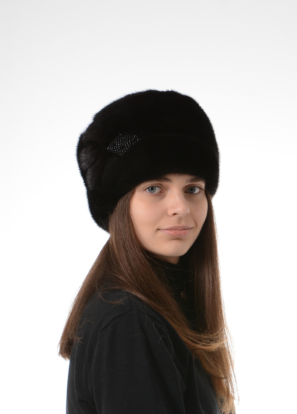 Зимняя теплая женская шапка-кубанка из меха норки Меховой Стиль стелла (257296591)