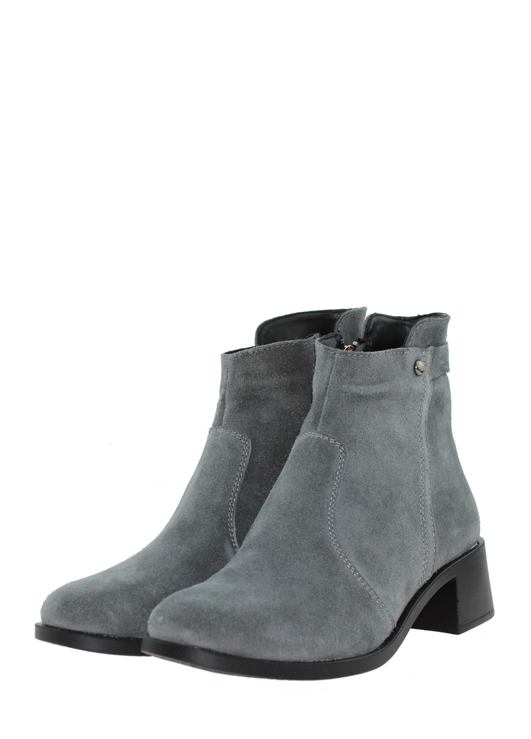 Осенние ботинки re450-11 серый Emilio из натуральной замши