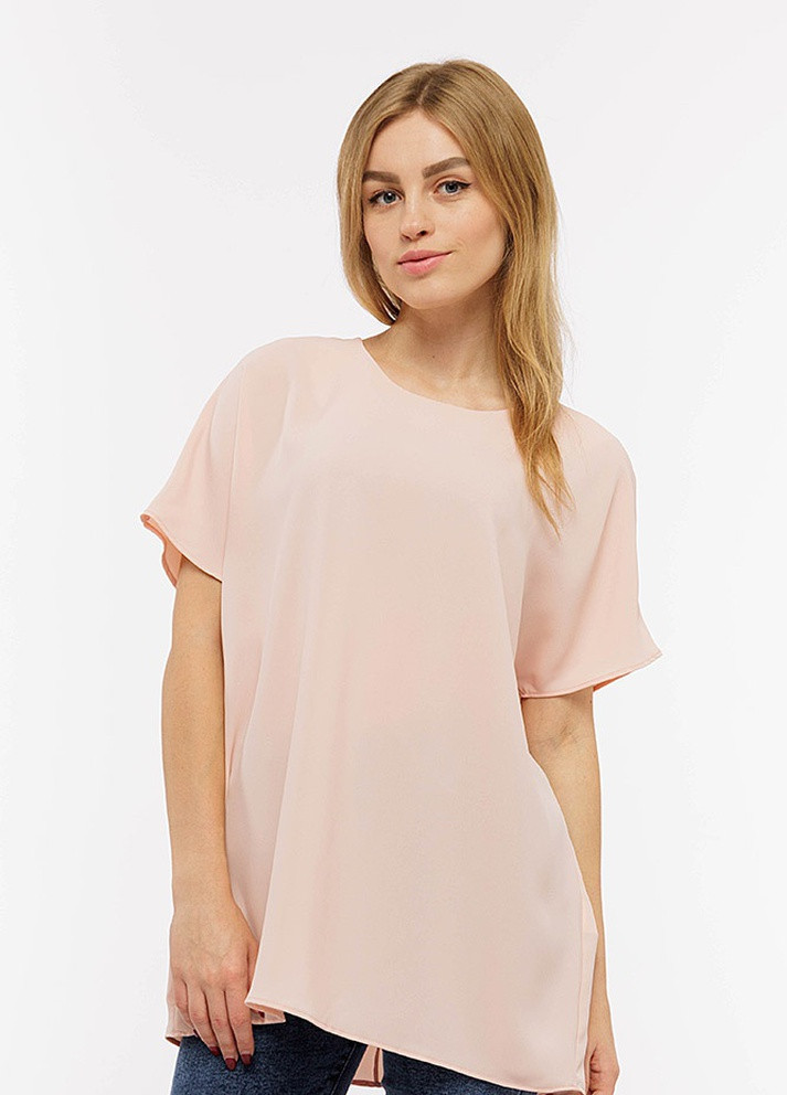 Персиковая демисезонная женская блуза No Brand