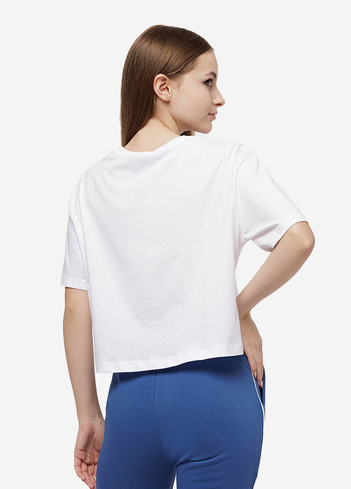 Белая летняя женская футболка прямая JOGGY