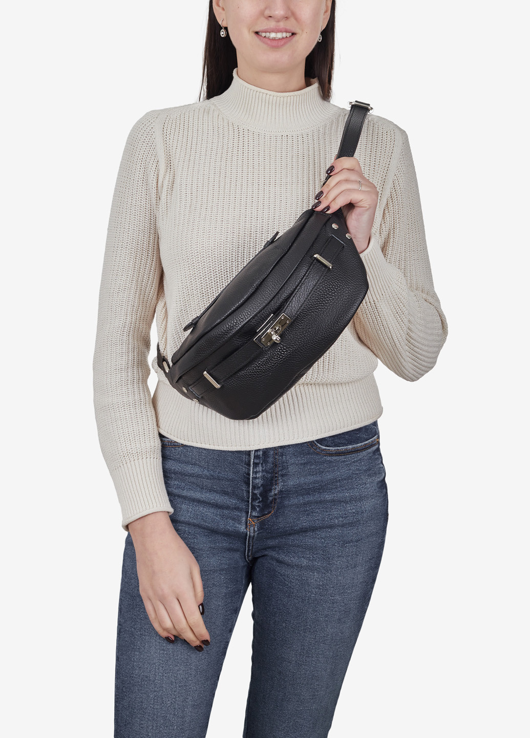 Сумка шкіряна жіноча (бананка) на пояс Regina Notte (257299086)