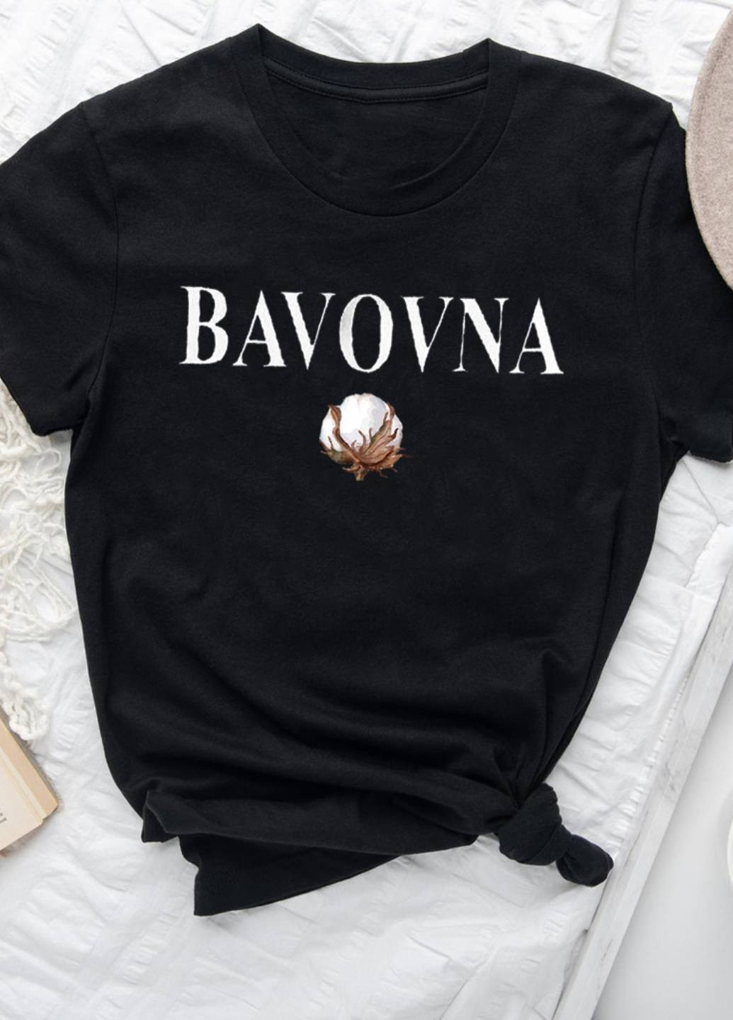 Черная демисезон футболка женская черная bavovna-2 Love&Live