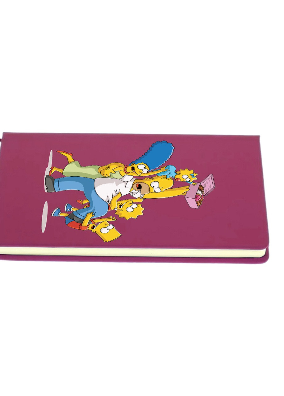 Блокнот А5 Сім'я Сімпсонів Малиновий (92228-3906-FU) MobiPrint (257326980)