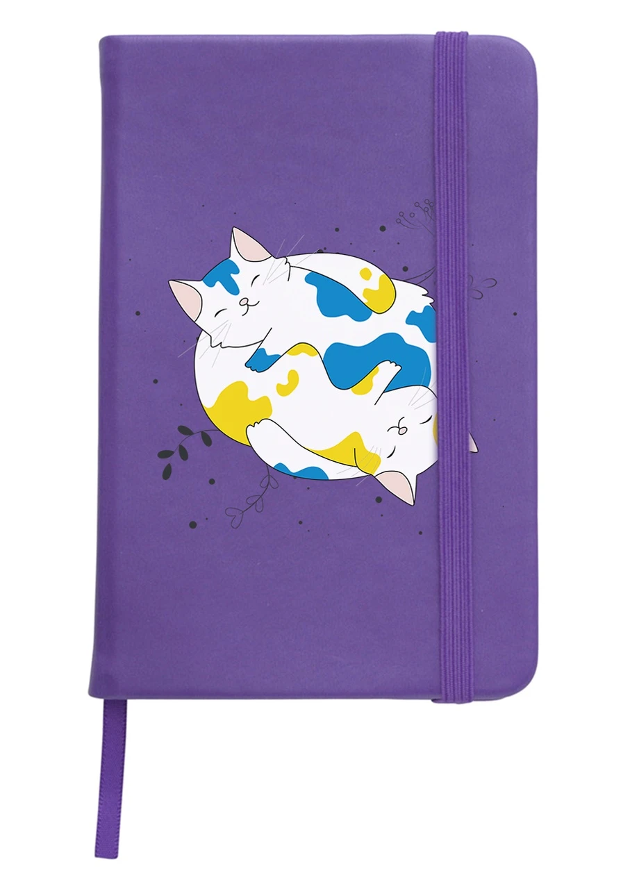 Блокнот А5 Украинские муркотики Фиолетовый (92228-3900-PU) MobiPrint (257323811)
