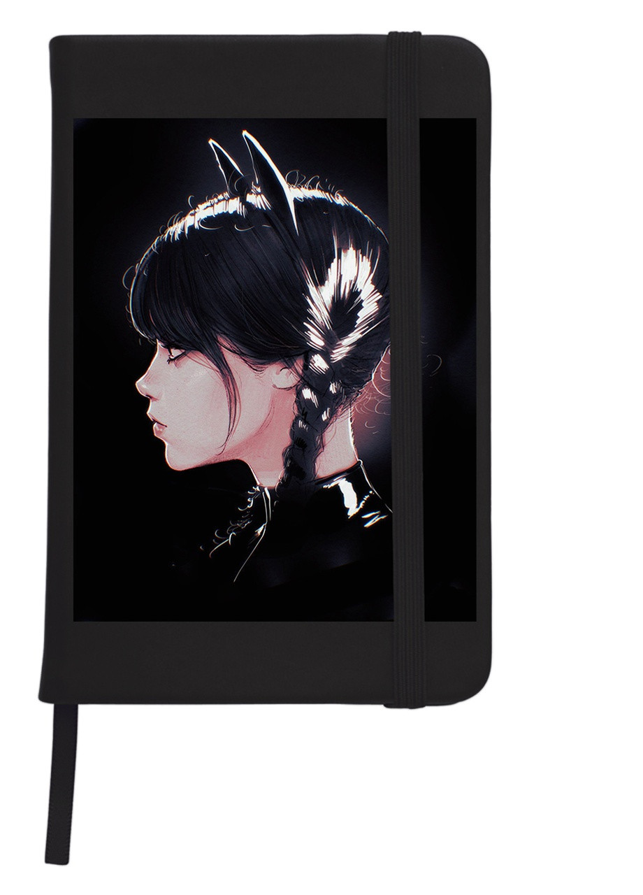 Блокнот А5 Уенсдей-кішка (Wendsday) Чорний (92228-3927-BK) MobiPrint (257322716)