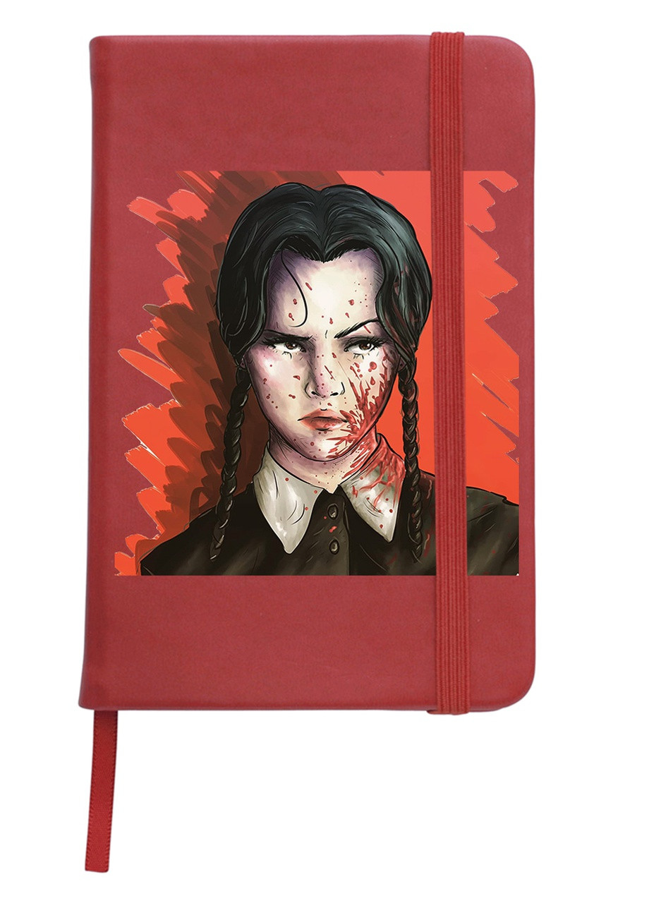 Блокнот А5 Уенсдей постер (Wendsday) Червоний (92228-3928-RD) MobiPrint (257323452)