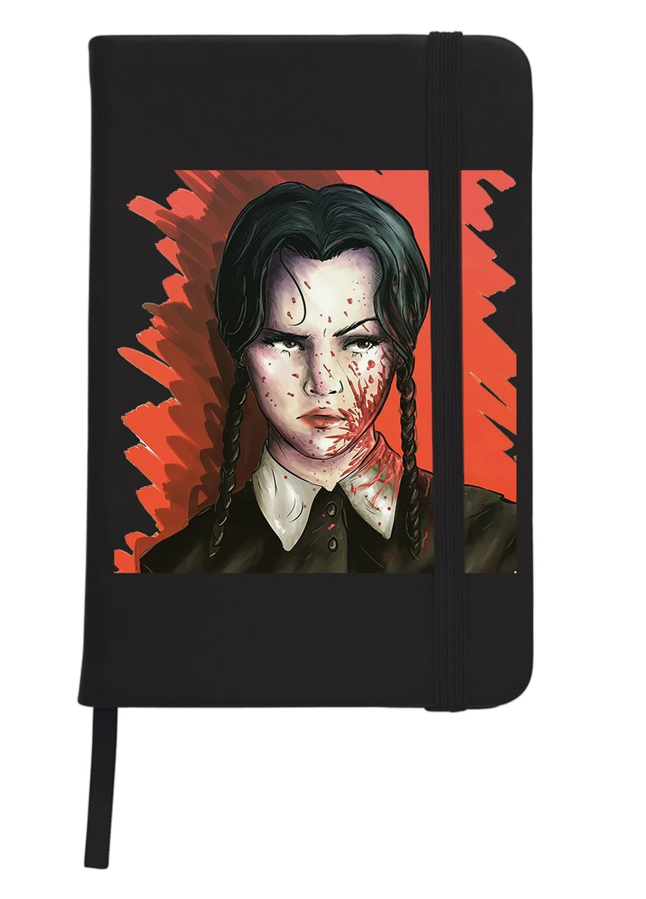 Блокнот А5 Уенсдей постер (Wendsday) Чорний (92228-3928-BK) MobiPrint (257322325)