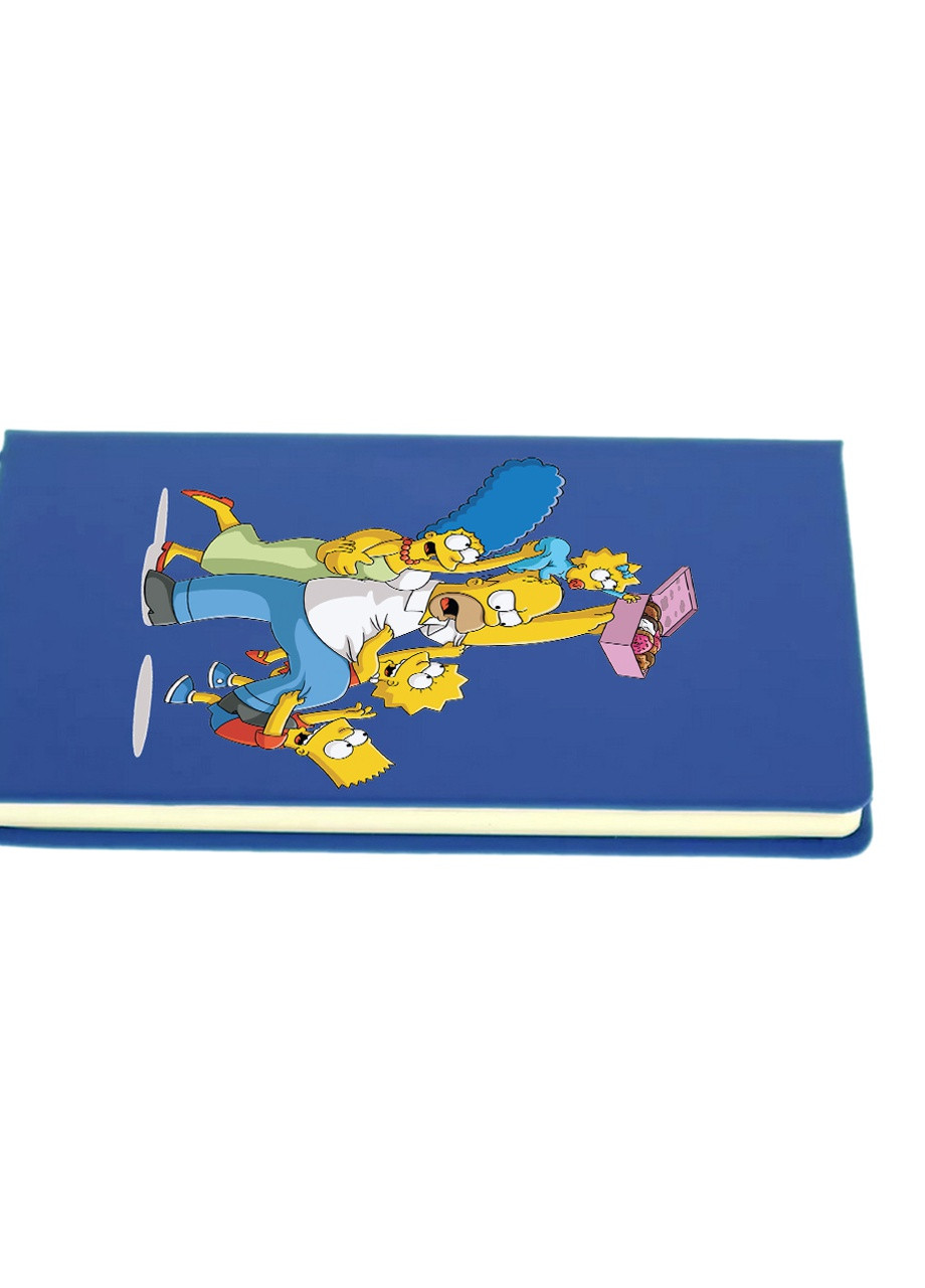Блокнот А5 Сім'я Сімпсонів Світло-блакитний (92228-3906-SK) MobiPrint (257324452)