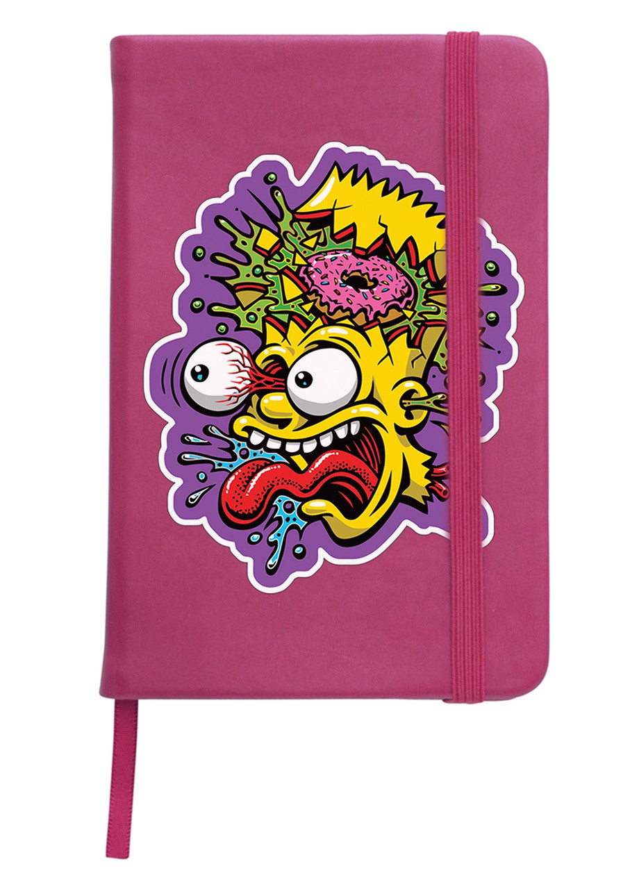 Блокнот А5 Барт Симпсон Малиновый (92228-3905-FU) MobiPrint (257325212)