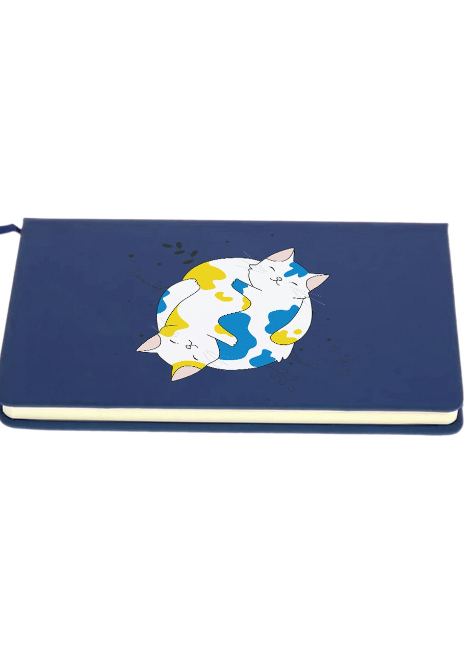 Блокнот А5 Українські муркотики Темно-синій (92228-3900-NB) MobiPrint (257325396)