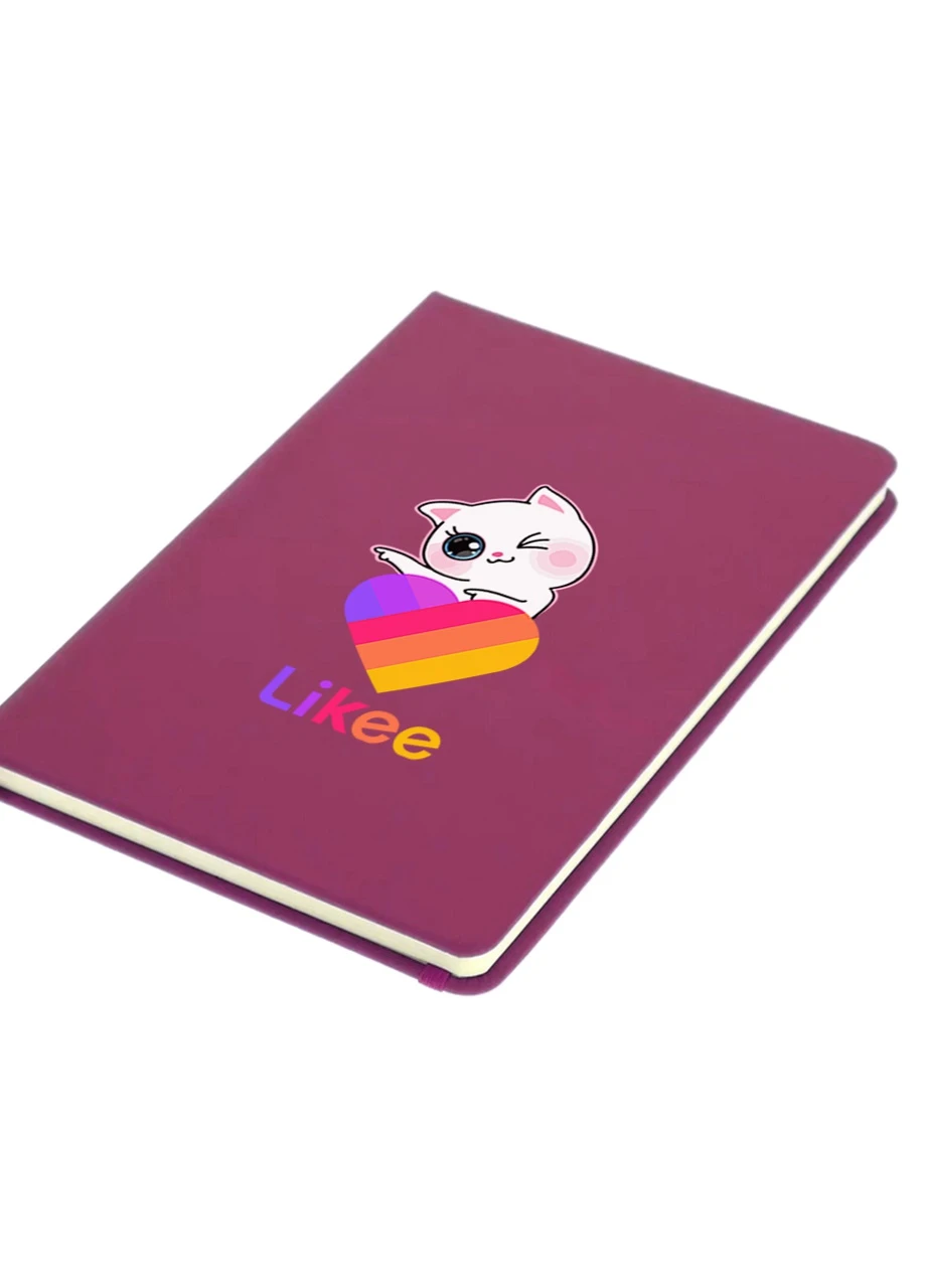 Блокнот А5 Лайки Котик (Likee Cat) Малиновий (92228-1595-FU) MobiPrint (257324533)