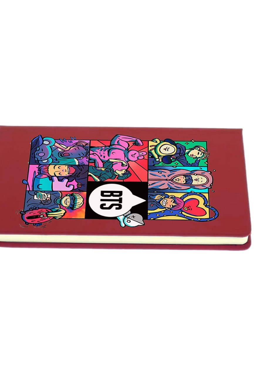 Блокнот А5 БТС (BTS) Червоний (92228-1078-RD) MobiPrint (257325746)