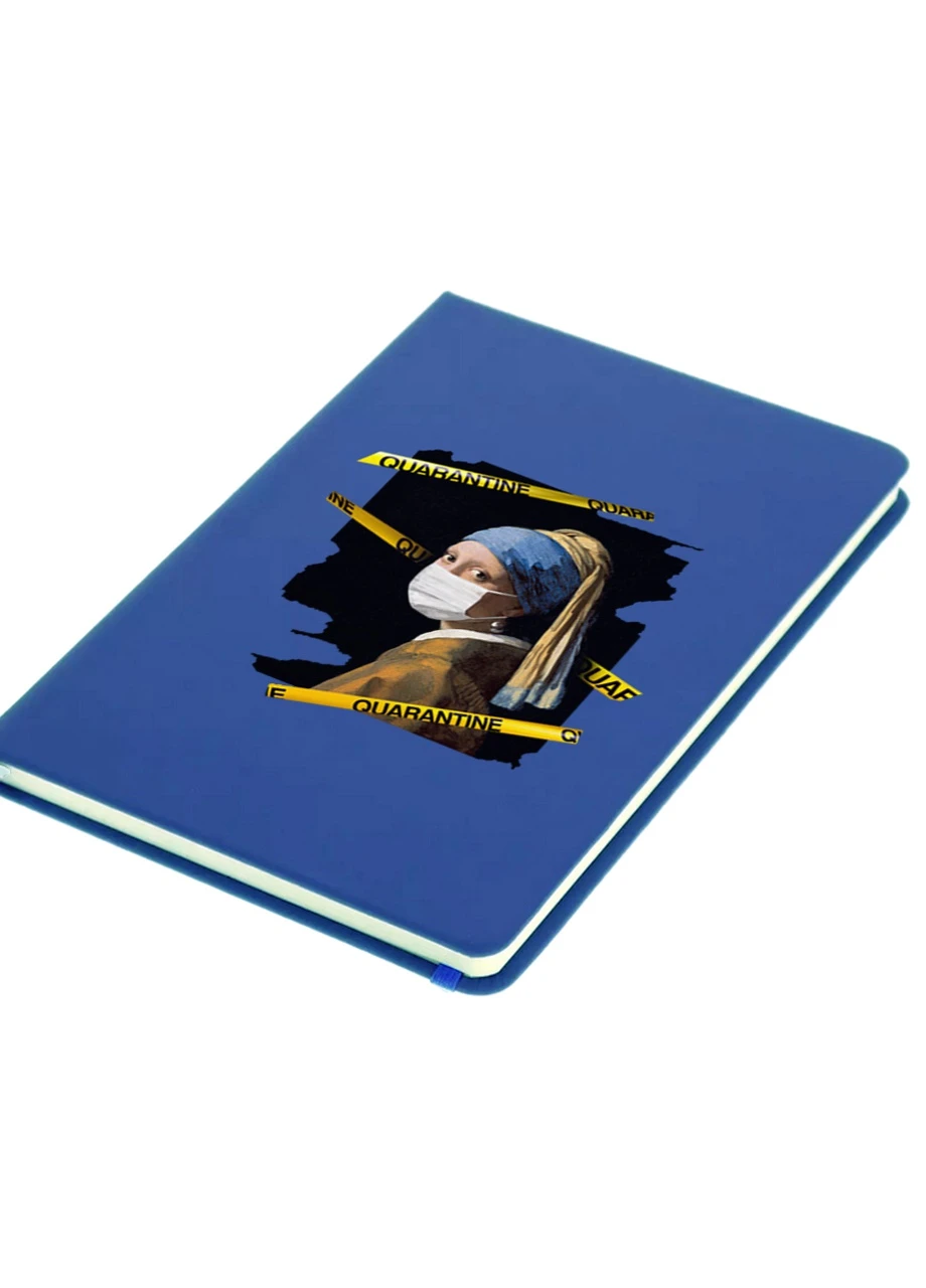 Блокнот А5 Дівчина з перлами Світло-блакитний (92228-1417-SK) MobiPrint (257322069)
