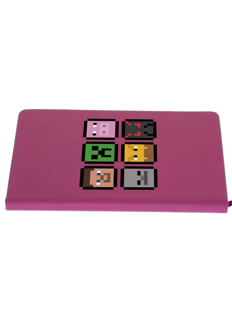 Блокнот А5 Майнкрафт (Minecraft) Малиновий (92228-1173-FU) MobiPrint (257324953)
