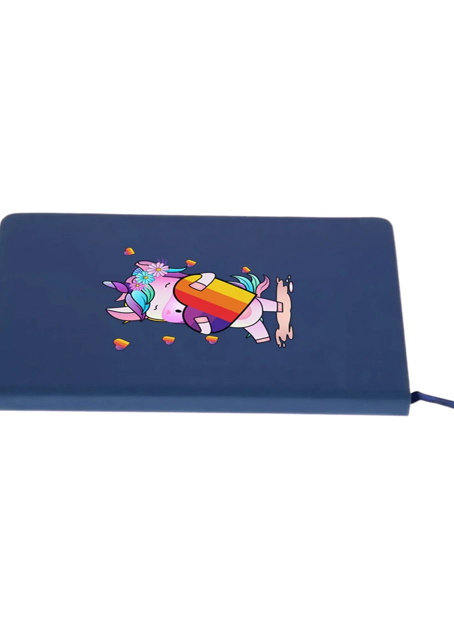 Блокнот А5 Лайки (Likee) Unicorn Темно-синій (92228-1469-NB) MobiPrint (257328937)