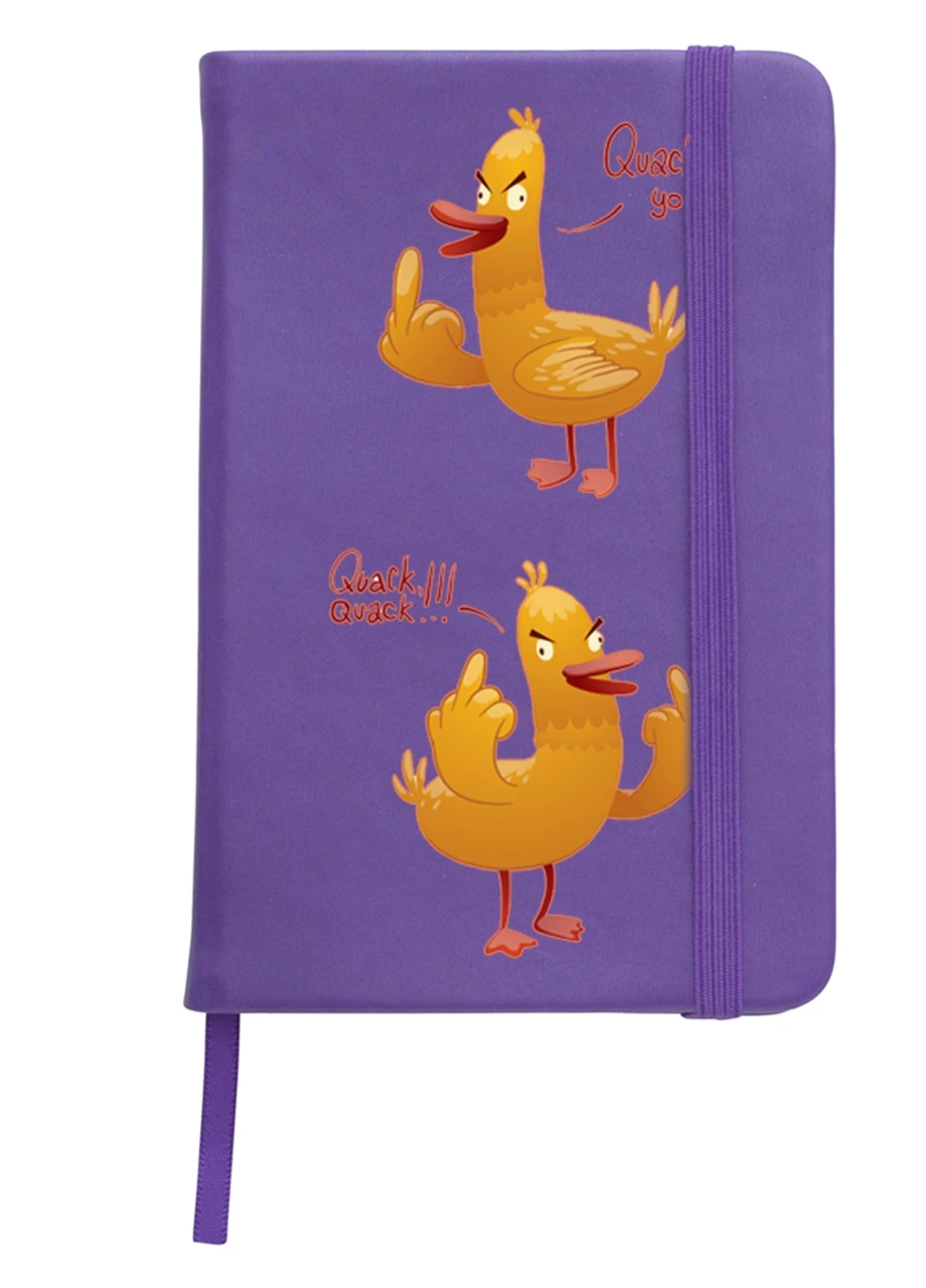 Блокнот А5 Квак ю утка (Quak you duck) Фиолетовый (92228-2022-PU) MobiPrint (257326876)