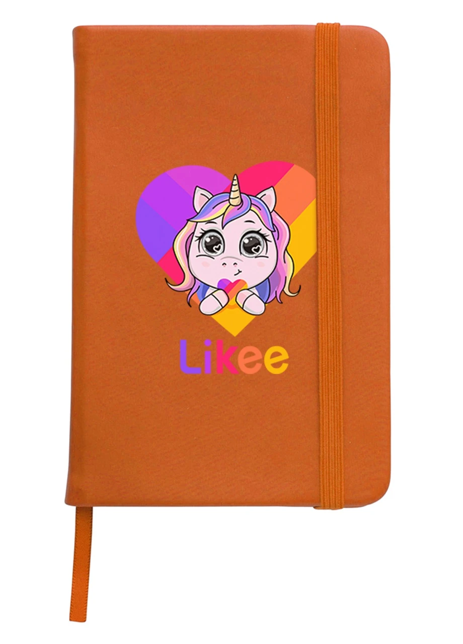 Блокнот А5 Лайки Единорог (Likee Unicorn) Оранжевый (92228-1593-OG) MobiPrint (257323281)