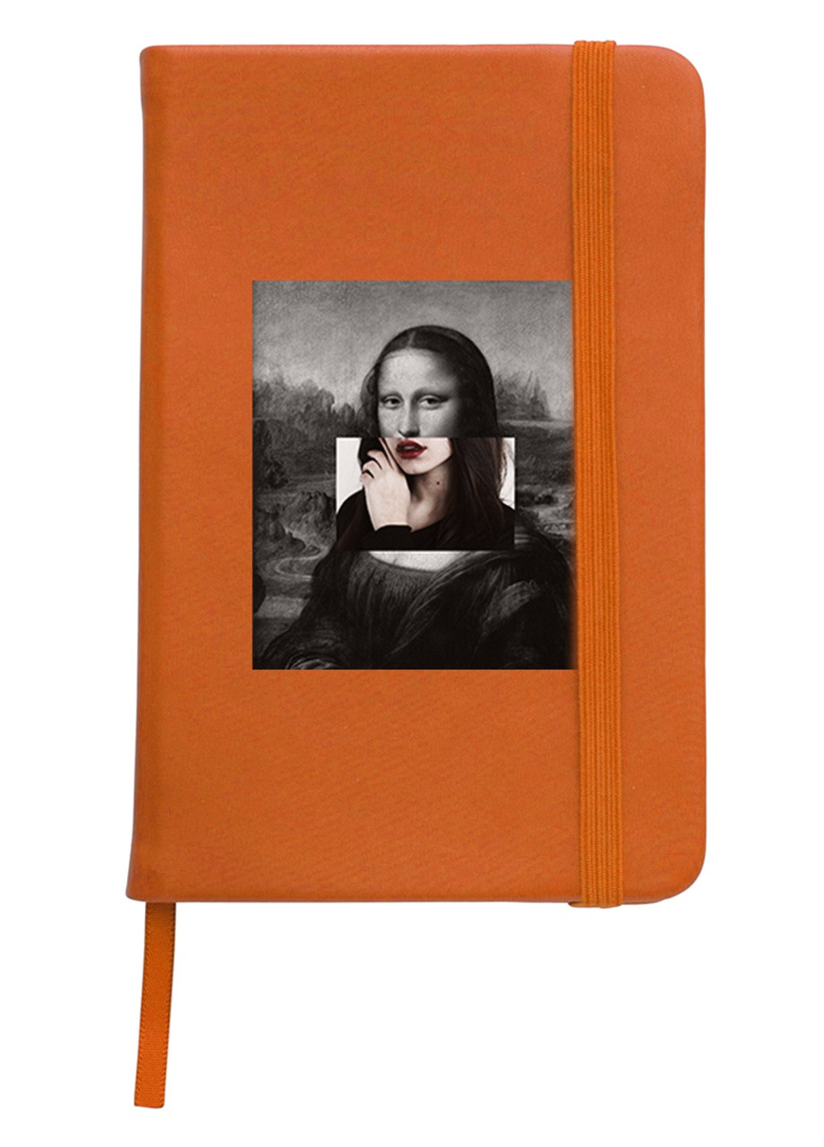 Блокнот А5 Мона Ліза Джоконда Ренесанс (Renaissance Mona Lisa La Gioconda) Помаранчевий (92228-1202-OG) MobiPrint (257327280)