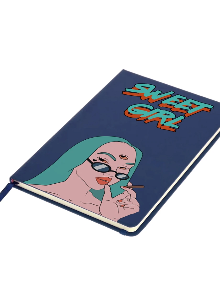 Блокнот А5 Sweet girl Темно-синий (92228-1638-NB) MobiPrint (257321697)