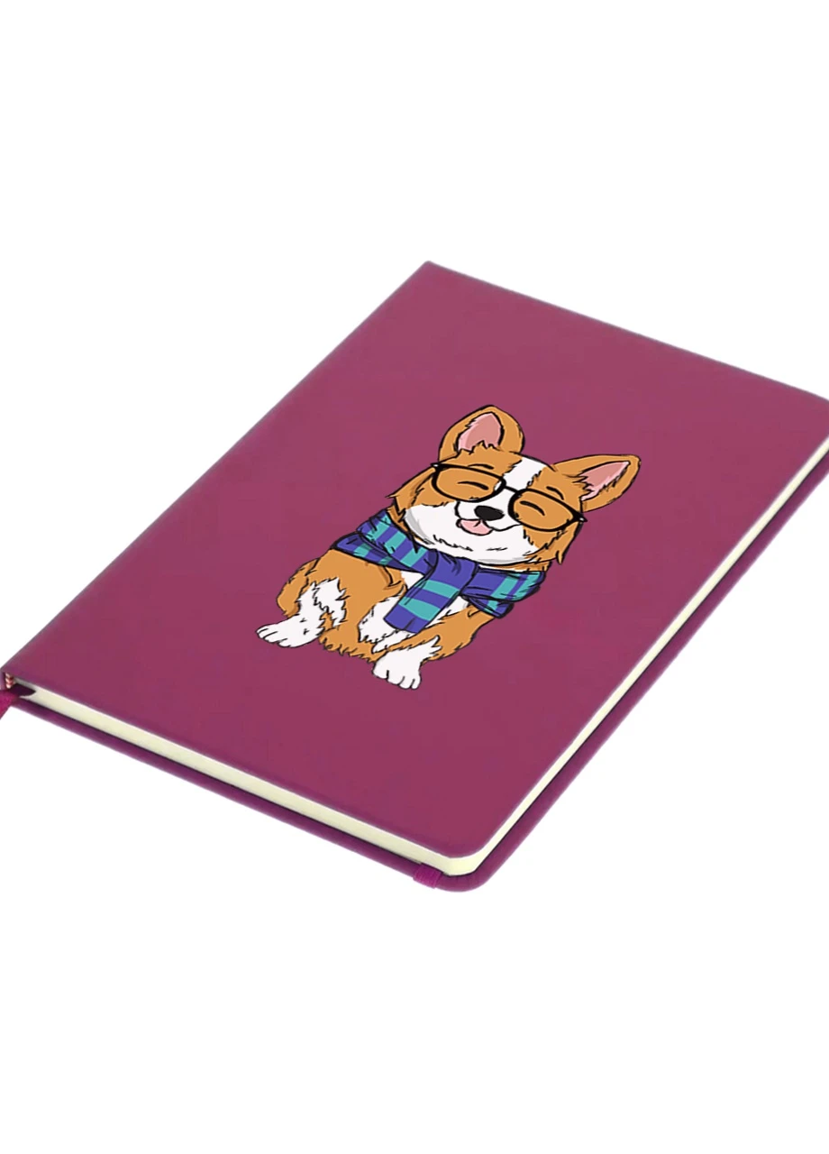 Блокнот А5 Корги (Corgi) Малиновий (92228-1227-FU) MobiPrint (257327085)