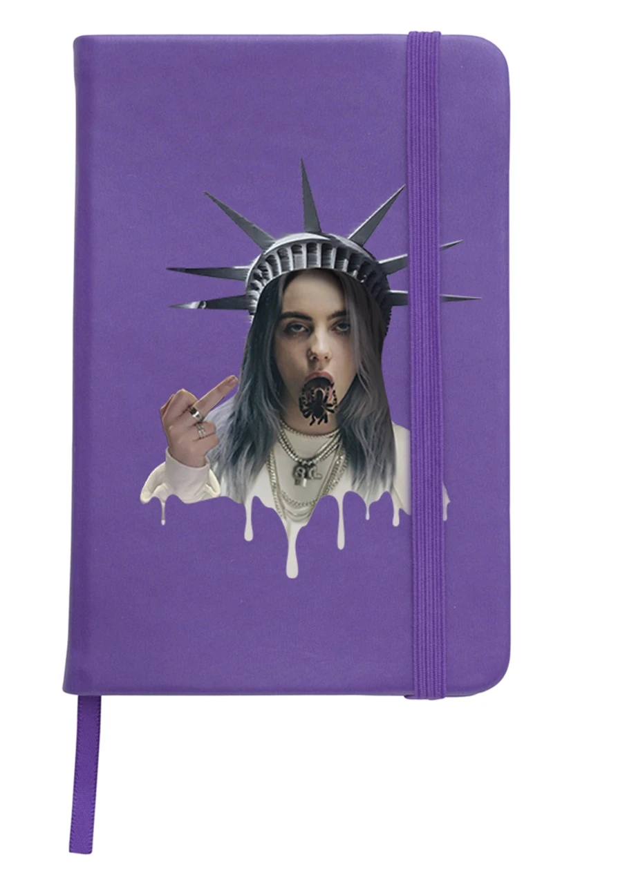 Блокнот А5 Біллі Айліш (Billie Eilish) Фіолетовий (92228-1583-PU) MobiPrint (257325718)