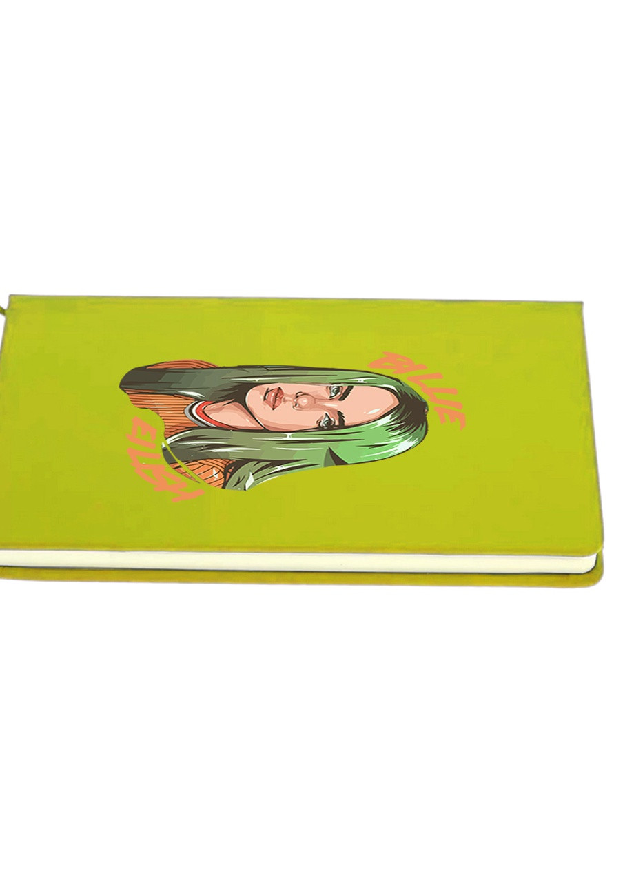 Блокнот А5 Біллі Айліш (Billie Eilish) Салатовий (92228-1599-LM) MobiPrint (257323104)