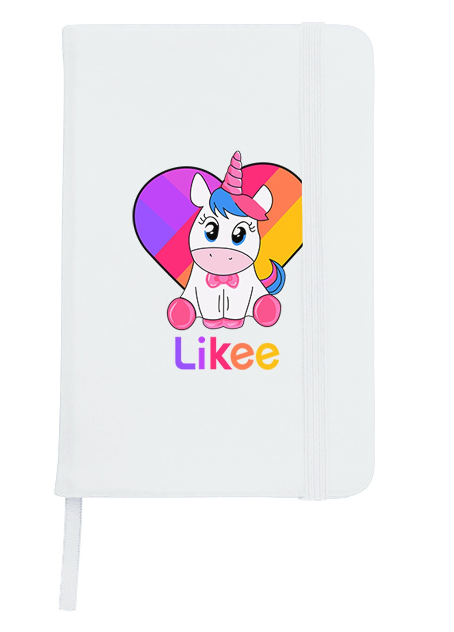Блокнот А5 Лайки Единорог (Likee Unicorn) Белый (92228-1594-WT) MobiPrint (257323898)