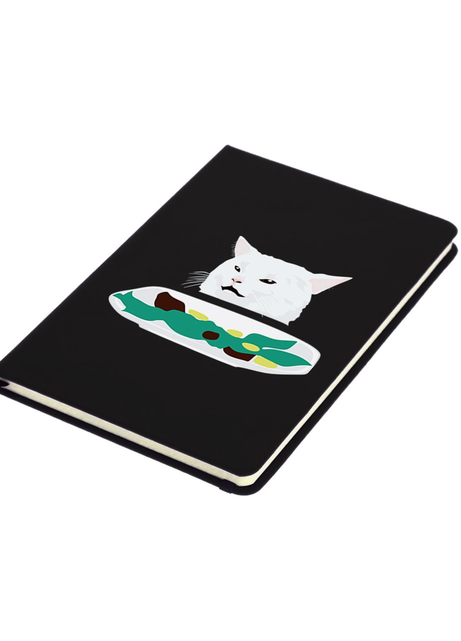 Блокнот А5 Кіт за столом Чорний (92228-2014-BK) MobiPrint (257326309)