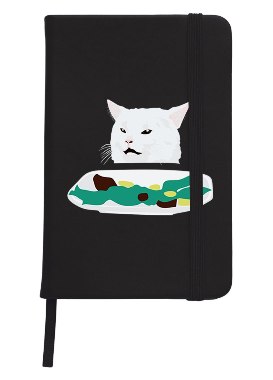 Блокнот А5 Кіт за столом Чорний (92228-2014-BK) MobiPrint (257326309)