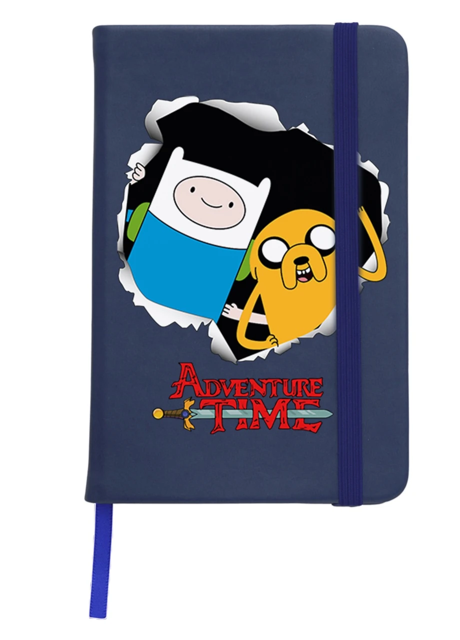 Блокнот А5 Фін і Джейк пес (Finn & Jake the dog) Темно-синій (92228-1581-NB) MobiPrint (257323177)