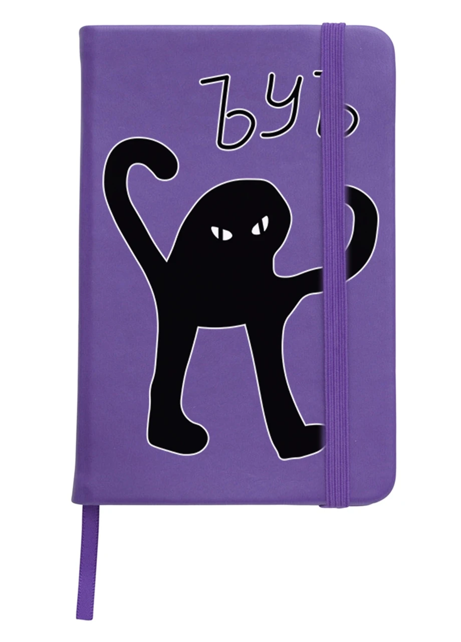 Блокнот А5 черный кот Фиолетовый (92228-1331-PU) MobiPrint (257321825)