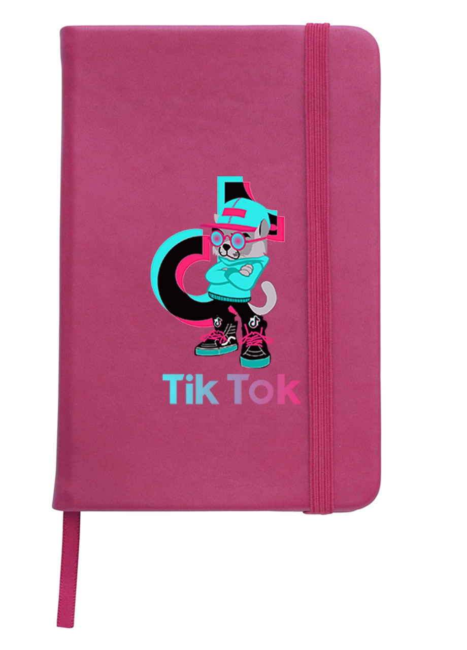 Блокнот А5 Тик Ток (Tik Tok Cat) Малиновый (92228-1644-FU) MobiPrint (257326571)