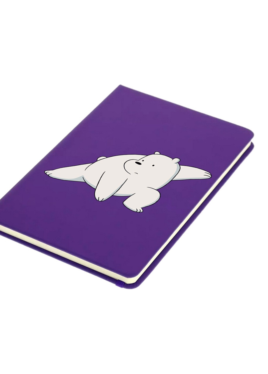 Блокнот А5 Белый медведь (Ice Bear) Фиолетовый (92228-1775-PU) MobiPrint (257328079)