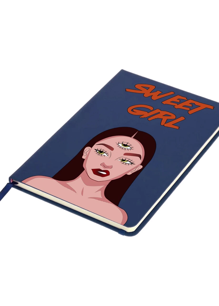 Блокнот А5 Sweet girl Темно-синій (92228-1634-NB) MobiPrint (257326768)