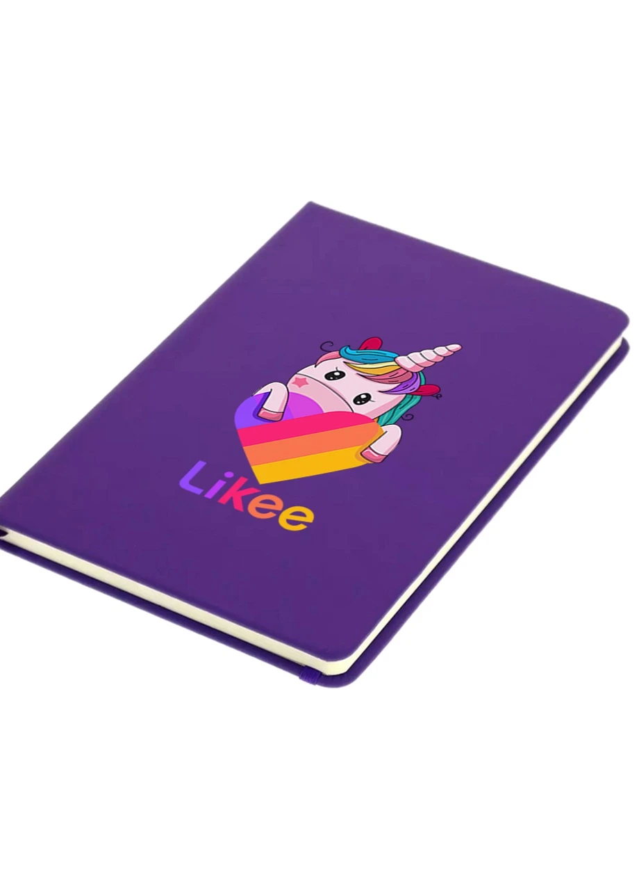 Блокнот А5 Лайки Единорог (Likee Unicorn) Фиолетовый (92228-1597-PU) MobiPrint (257324541)
