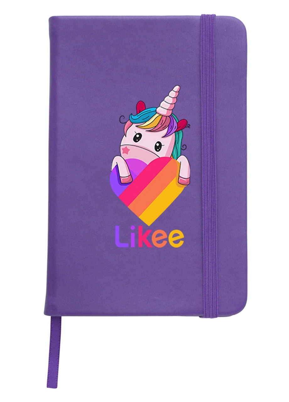 Блокнот А5 Лайки Единорог (Likee Unicorn) Фиолетовый (92228-1597-PU) MobiPrint (257324541)