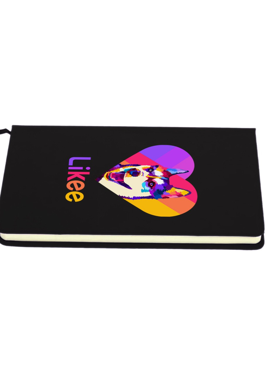 Блокнот А5 Лайки Лайка (Likee) Чорний (92228-1598-BK) MobiPrint (257324560)