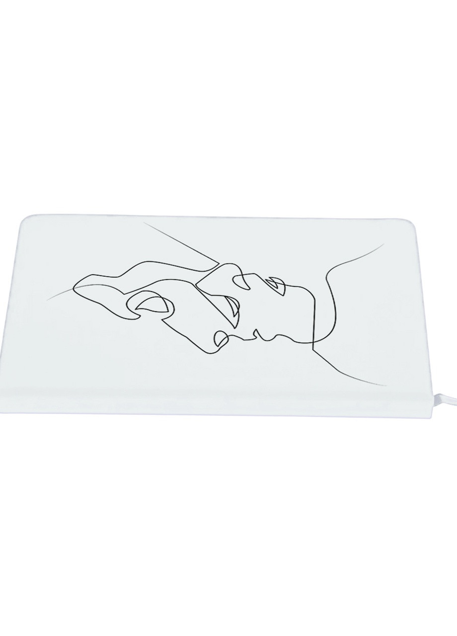 Блокнот А5 Контурний мінімалізм Білий (92228-1356-WT) MobiPrint (257328442)