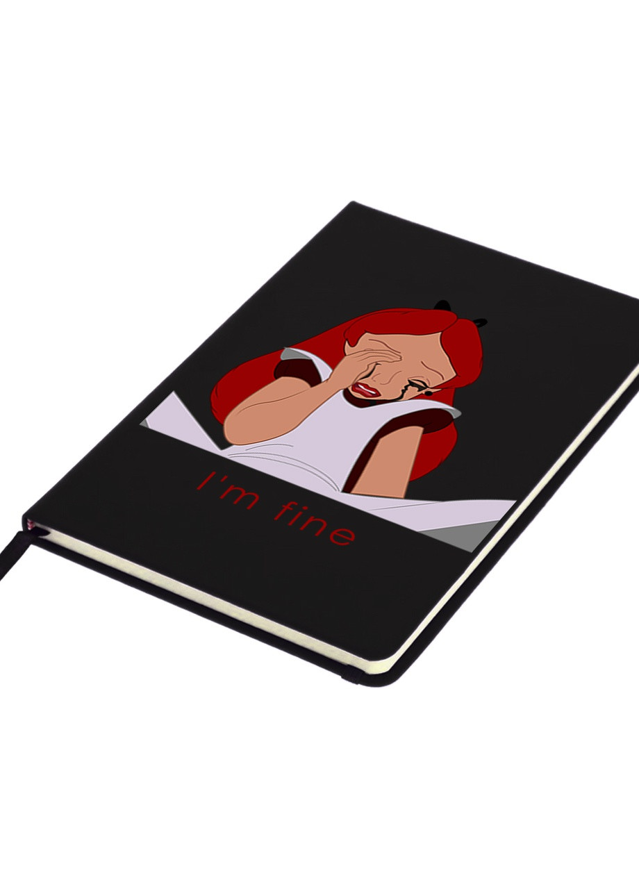 Блокнот А5 Алиса все впорядке Черный (92228-1440-BK) MobiPrint (257325462)