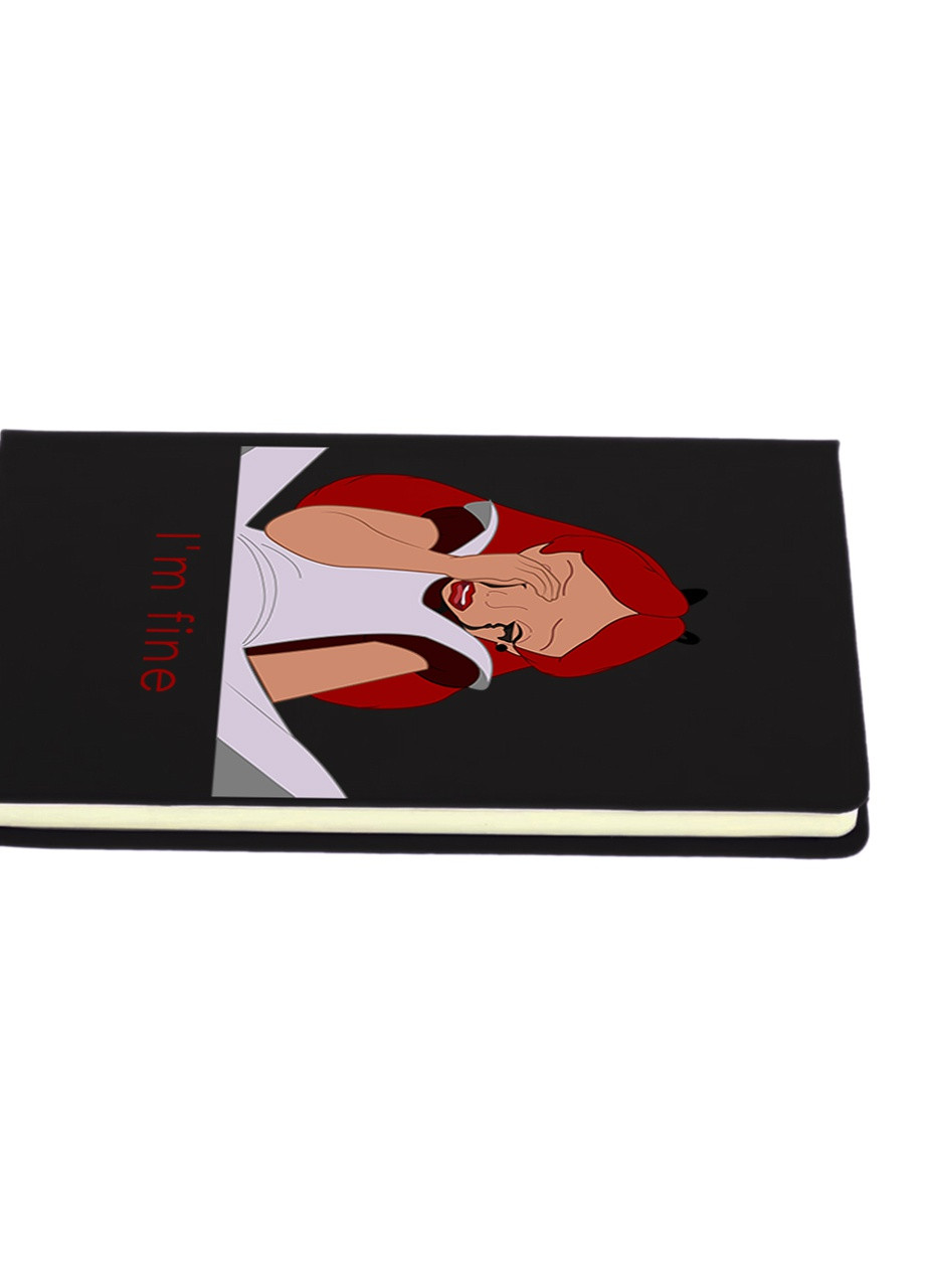 Блокнот А5 Алиса все впорядке Черный (92228-1440-BK) MobiPrint (257325462)