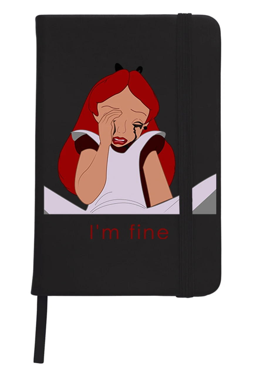 Блокнот А5 Алиса все впорядке Черный (92228-1440-BK) MobiPrint (257325462)