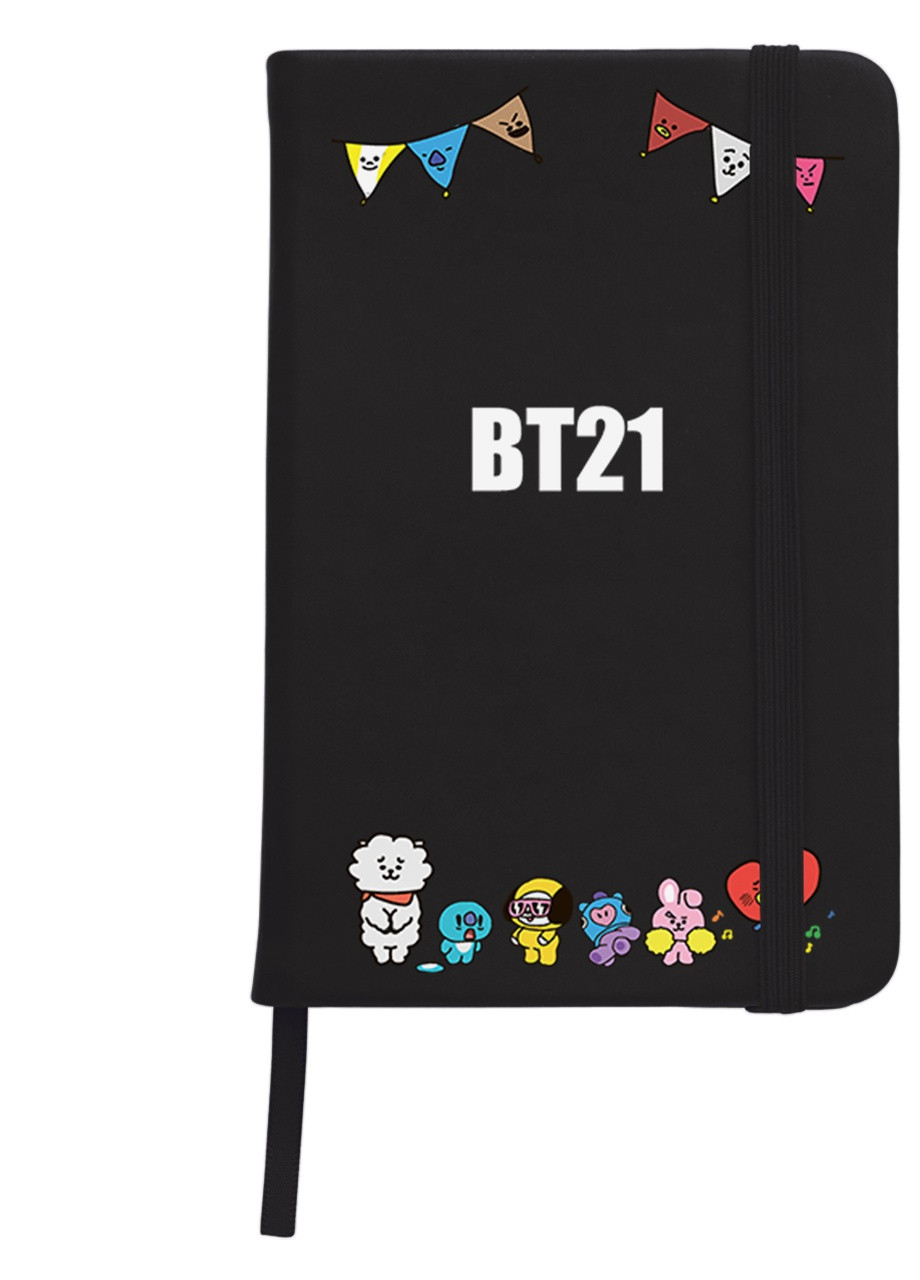 Блокнот А5 БТС (BTS) Чорний (92228-1168-BK) MobiPrint (257324037)