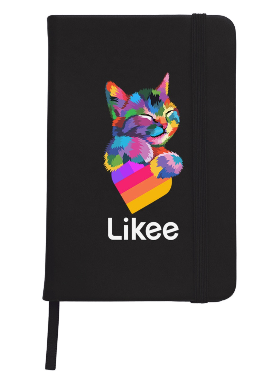 Блокнот А5 Лайк Котик (Likee Cat) Черный (92228-1040-BK) MobiPrint (257324366)