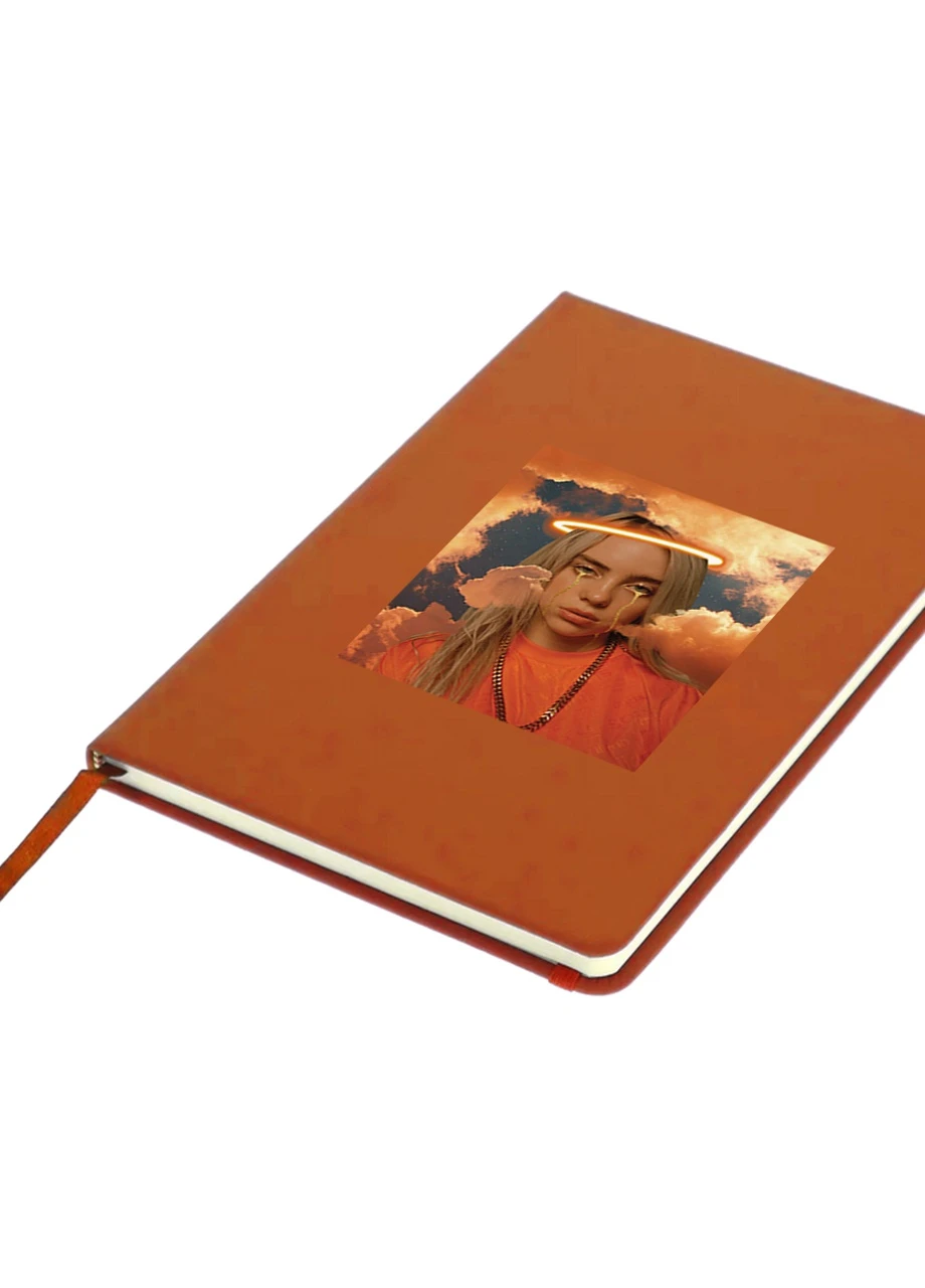 Блокнот А5 Билли Айлиш (Billie Eilish) Оранжевый (92228-1600-OG) MobiPrint (257321413)