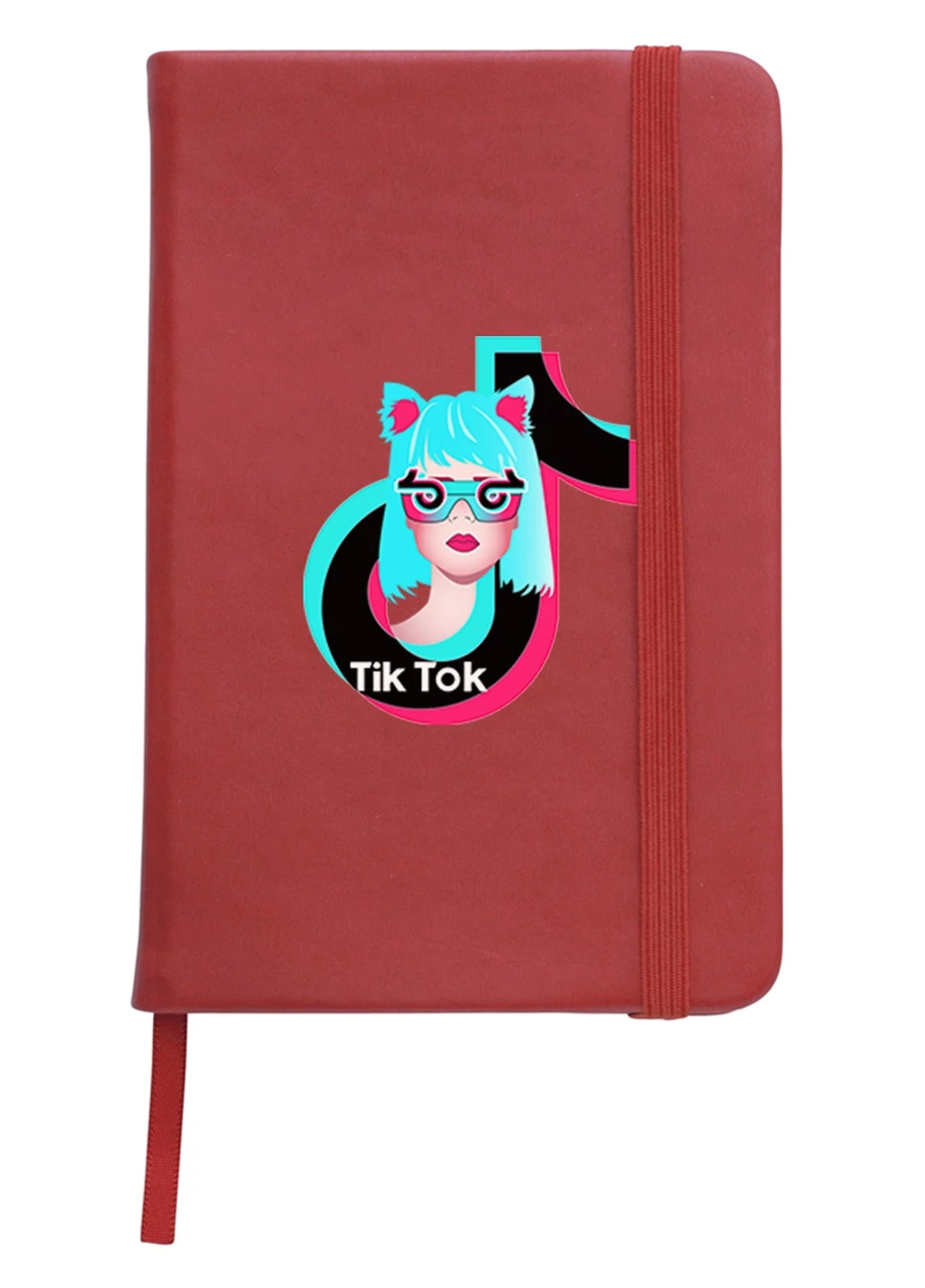 Блокнот А5 Тік Тік (Tik Tok Girl cat) Червоний (92228-1648-RD) MobiPrint (257323226)