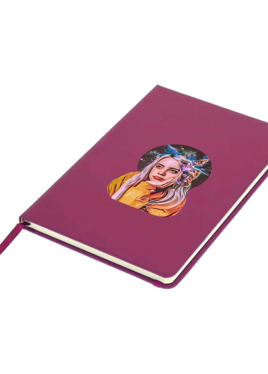 Блокнот А5 Біллі Айліш (Billie Eilish) Малиновий (92228-1605-FU) MobiPrint (257323279)