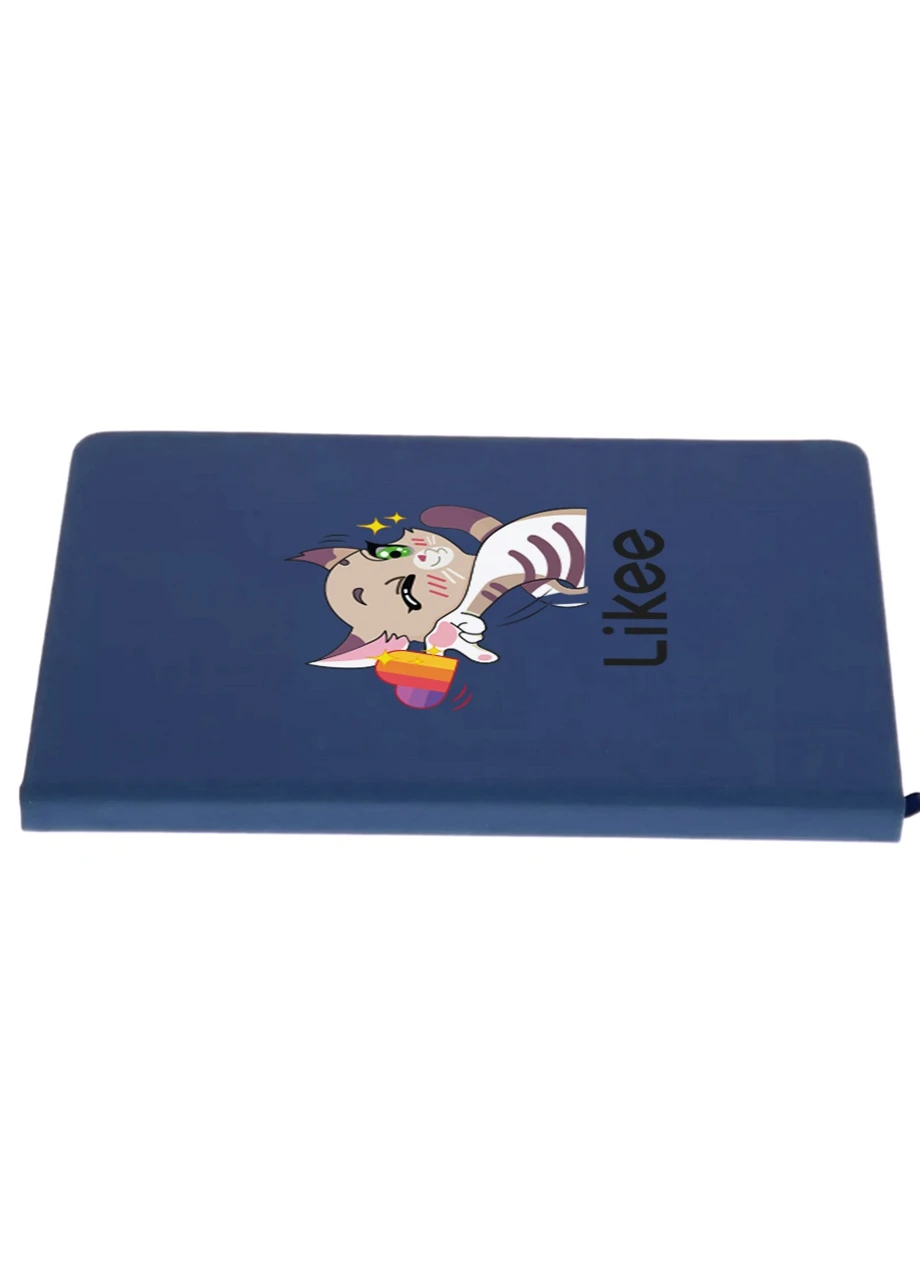 Блокнот А5 Лайк Котик (Likee Cat) Темно-синій (92228-1032-NB) MobiPrint (257323354)