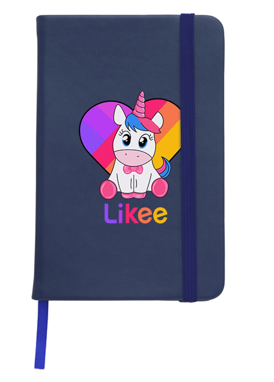 Блокнот А5 Лайки Единорог (Likee Unicorn) Темно-синий (92228-1594-NB) MobiPrint (257325866)